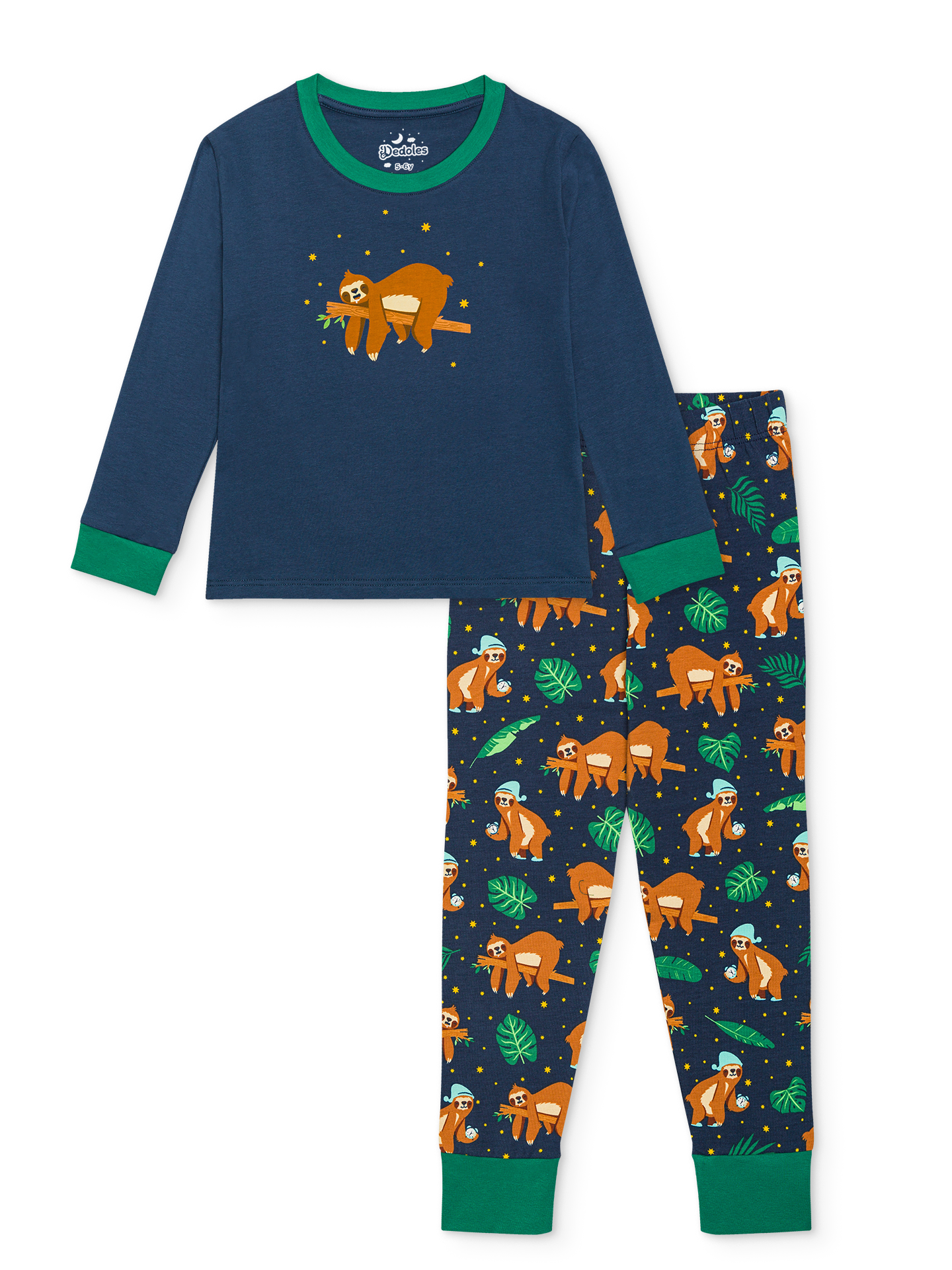 Boys sloth pyjamas hotsell
